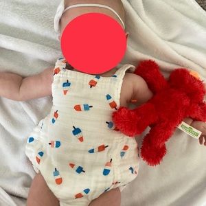 Angel Dear 3-6 month Bomb Pop 4th of July Romper.